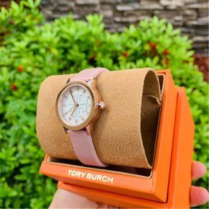 Tory Burch Burch Pink Leather Watch
